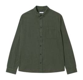 Chemise Knowledge Cotton Apparel Men Regular Fit Melangé Flannel Shirt Forrest Night