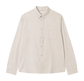 Chemise Knowledge Cotton Apparel Men Regular Fit Melangé Flannel Shirt Greige