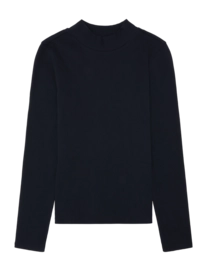Jumper Knowledge Cotton Apparel Women Rib High Neck Long Sleeved Night Sky
