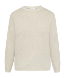 Trui Knowledge Cotton Apparel Women Cotton Micro Bubble Crew Neck Knit Gray Chateau Melange