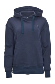 Hoodie Knowledge Cotton Apparel Damen Basic Badge Hoodie Total Eclipse