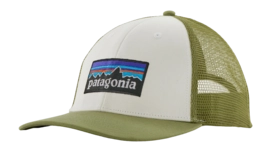 Pet Patagonia P6 Logo LoPro Trucker Hat White / Buckhorn Green