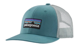 Pet Patagonia Kids Trucker Hat P-6 Logo: Wetland Blue