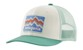 Kappe Patagonia Trucker Hat Kinder Ridge Rise Stripe: Heartleaf Green