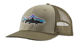 Pet Patagonia Unisex Fitz Roy Trout Trucker Hat River Rock Green
