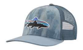Pet Patagonia Unisex Fitz Roy Trout Trucker Hat Rock Wash: Thermal Blue