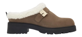 Klomp Scholl Women Dahlia Suede Fie Taupe