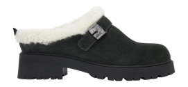 Klomp Scholl Women Dahlia Suede Fie Dark Forest