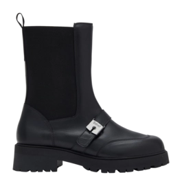 Enkellaars Scholl Women Serena Leather Ft Black