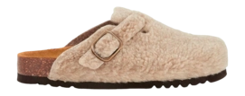 Clog Scholl Fae New Synthetic Shearling Damen Taupe