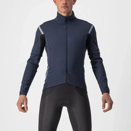 Fietsjack Castelli Men Perfetto Ros 2 Convertible Jacket Belgian Blue/Silver Reflex
