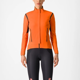 Fietsjack Castelli Women Perfetto Ros 2 Jacket Red Orange/Black