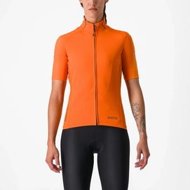Fietsjack Castelli Women Perfetto Ros 2 Wind Jersey Red Orange