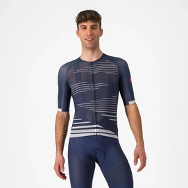 Fietsshirt Castelli Men Climber's 4 Belgian Blue/Silver Gray