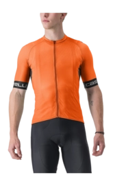 Fietsshirt Castelli Men Entrata Vi Jersey Briliant Orange/Dark Gray-Ivor
