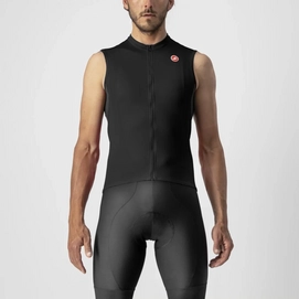 Fietsshirt Castelli Men Entrata Vi Sleeveless Light Black/Dark Gray-Ivory