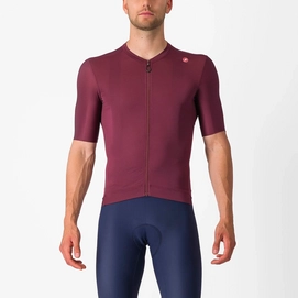Fahrradshirt Castelli Espresso Jersey Herren Deep Bordeaux/Silver Moon