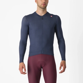 Maillot de Vélo Castelli Men Espresso Ls Jersey Belgian Blue/Silver Moon