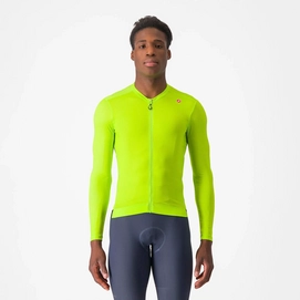 Maillot de Vélo Castelli Men Espresso Ls Jersey Lime/Deep Green
