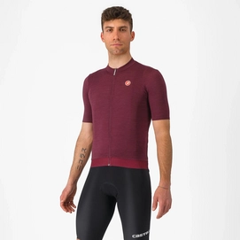 Maillot de Vélo Castelli Men Essenza Jersey Bordeaux