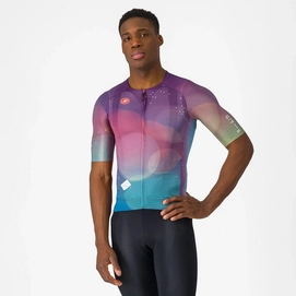 Fietsshirt Castelli Men R-A/D Jersey Multicolor Purple