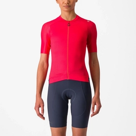 Fietsshirt Castelli Women Espresso Jersey Hibiscus/Dark Gray