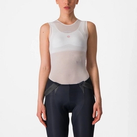 Fietsshirt Castelli Women Pro Mesh Sleeveless White