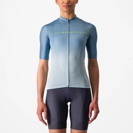 Fietsshirt Castelli Women Salita Jersey Steel Blue/Winter Sky-Electric