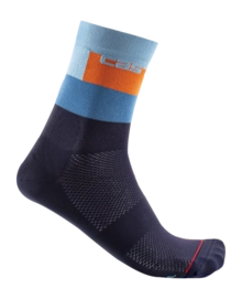 Fietssok Castelli Unisex Blocco 15 Sock Belgian Blue