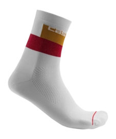 Chaussettes de Vélo Castelli Unisexe Blocco 15 Sock Ivory