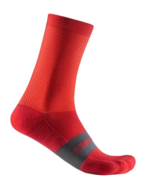 Fietssok Castelli Unisex Espresso 15 Sock Rich Red