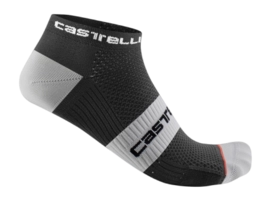 Fahrradsocken Castelli Lowboy 2 Sock Unisex Black White