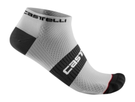 Fahrradsocken Castelli Lowboy 2 Sock Unisex White Black