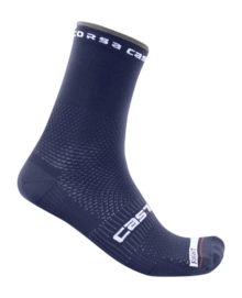 Chaussettes de Vélo Castelli Unisexe Rosso Corsa Pro 15 Sock Belgian Blue