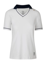 Polo de Tennis Robey Femme Court V-Neck Polo Racket White