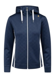 Blouson de Tennis Robey Femme Forehand Tracksuit Full Zip Jacket Match Navy