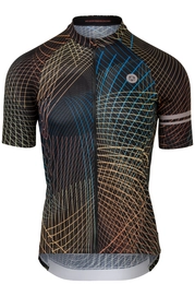 Fahrradtrikot Agu Herren Nocturnal Lines Jersey SS Performance Black