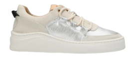 Baskets Fred de la Bretoniere Femme Emmya Chunky Metallic Silver/White
