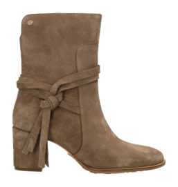 Fred de la Bretoniere Women Gia Stella Ankle Boot Suede Dark Taupe