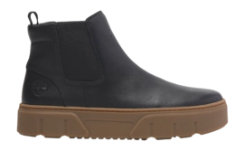 Baskets Timberland Women Laurel Court Mid Pull On Black Full Grain