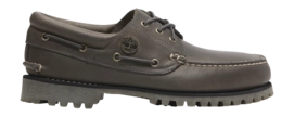 Timberland Men Authentic Boat Shoe Medium Grey Full Grain