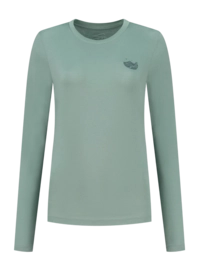 Longsleeve Blue Loop Women Refibra Seascape Longsleeve Agave Green