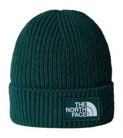 Muts The North Face Unisex TNF Logo Box Cuffed Beanie Regular Regular Deep Nori / Duck Green