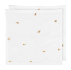 Servet Pip Studio Embroidery Stars Gold (Set van 2)