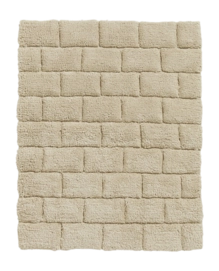 Tappeto bagno Seahorse Metro, 100% Cotone, Trama a mattoni, Sabbia chiara