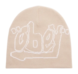 Beanie Obey Men Quote Silver Grey