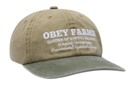 Strapback Cap Obey Men Pigment Obey Farms 6 Panel Pigment Khaki Multi