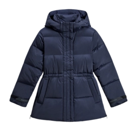 Veste Woolrich Femme Alsea Medium Puffer Melton Blue