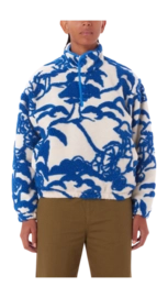Pullover Obey Women Scenic Mock Neck Pullover Cream Multi
