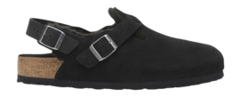 Klomp Birkenstock Unisex Tokio Inside Shearling Suede Fur black Narrow